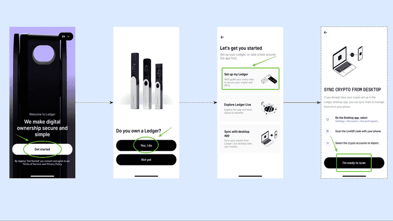 链接Ledger Live手机app. 链接Ledger Live手机app.